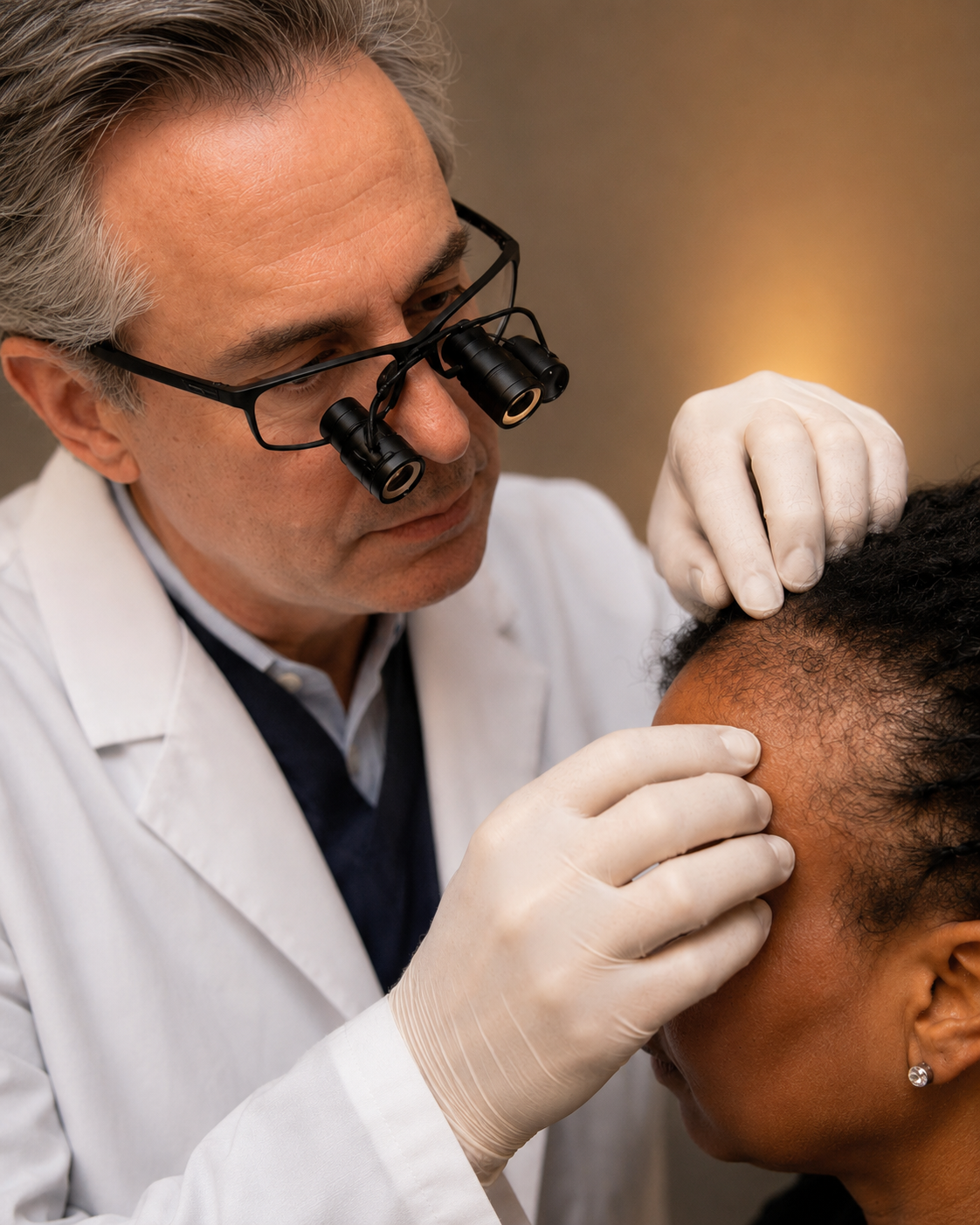 Close examination of frontal-margin thinning in a Black woman
